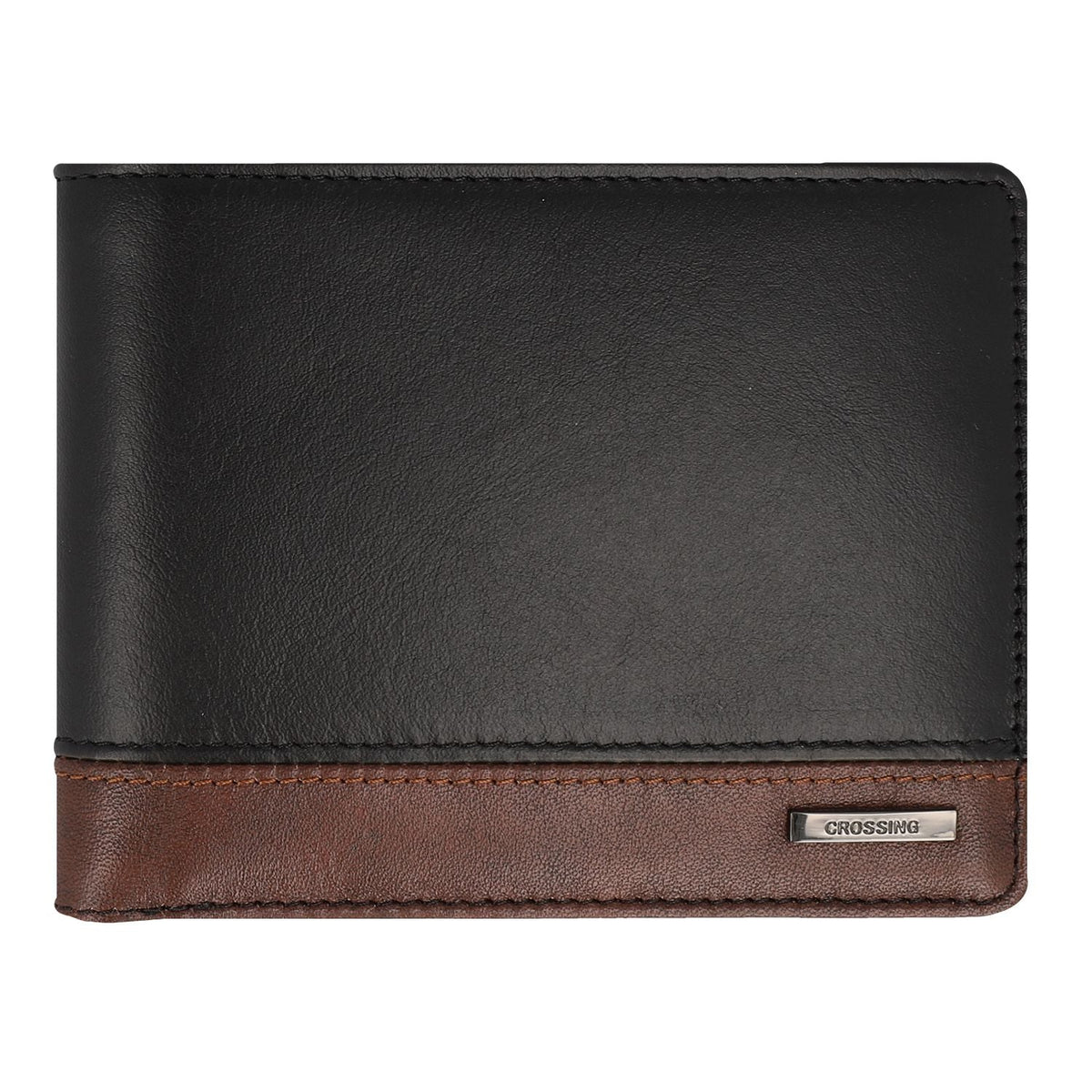 Crossing Antique Bi-fold Leather Wallet With Coin Pouch - Timber - Black