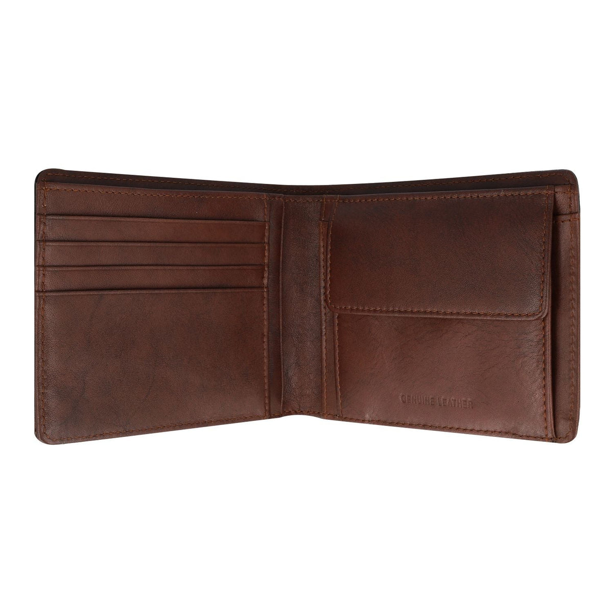 Crossing Antique Bi-fold Leather Wallet With Coin Pouch - Timber - Black