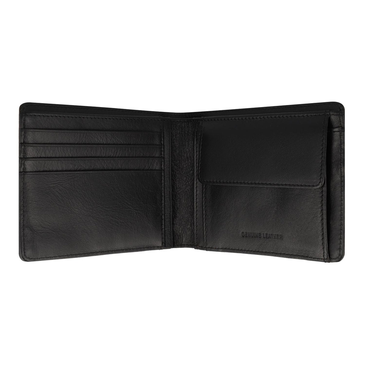 Crossing Antique Bi-fold Leather Wallet With Coin Pouch - Timber - Cafe
