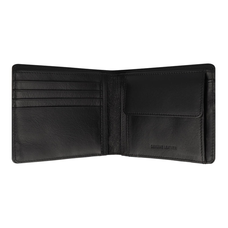 Crossing Antique Bi-fold Leather Wallet With Coin Pouch - Timber - Cafe