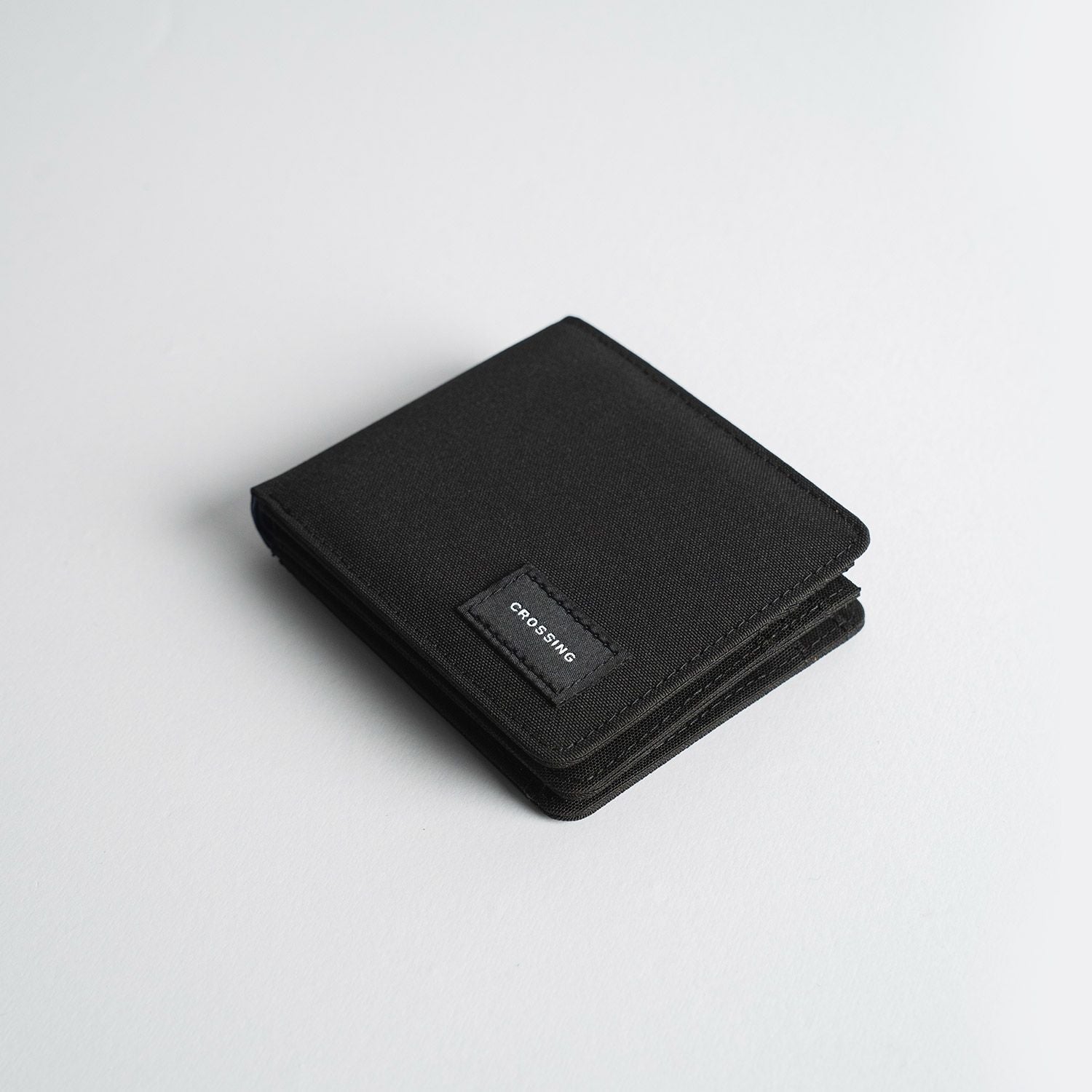 Crossing Bifold Wallet with Coin Pocket & Card Flap RFID - Black