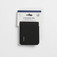 Crossing Bifold Wallet with Coin Pocket & Card Flap RFID - Black