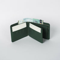 Crossing Bifold Wallet with Coin Pocket & Card Flap RFID - Green