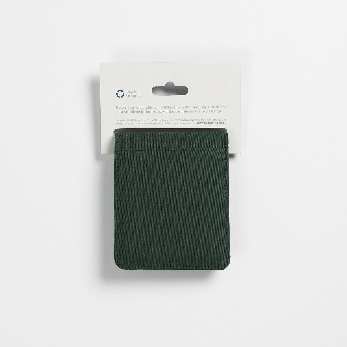 Crossing Bifold Wallet with Coin Pocket & Card Flap RFID - Green