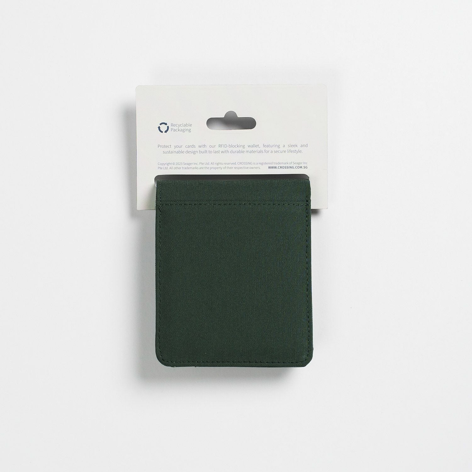 Crossing Bifold Wallet with Coin Pocket & Card Flap RFID - Green