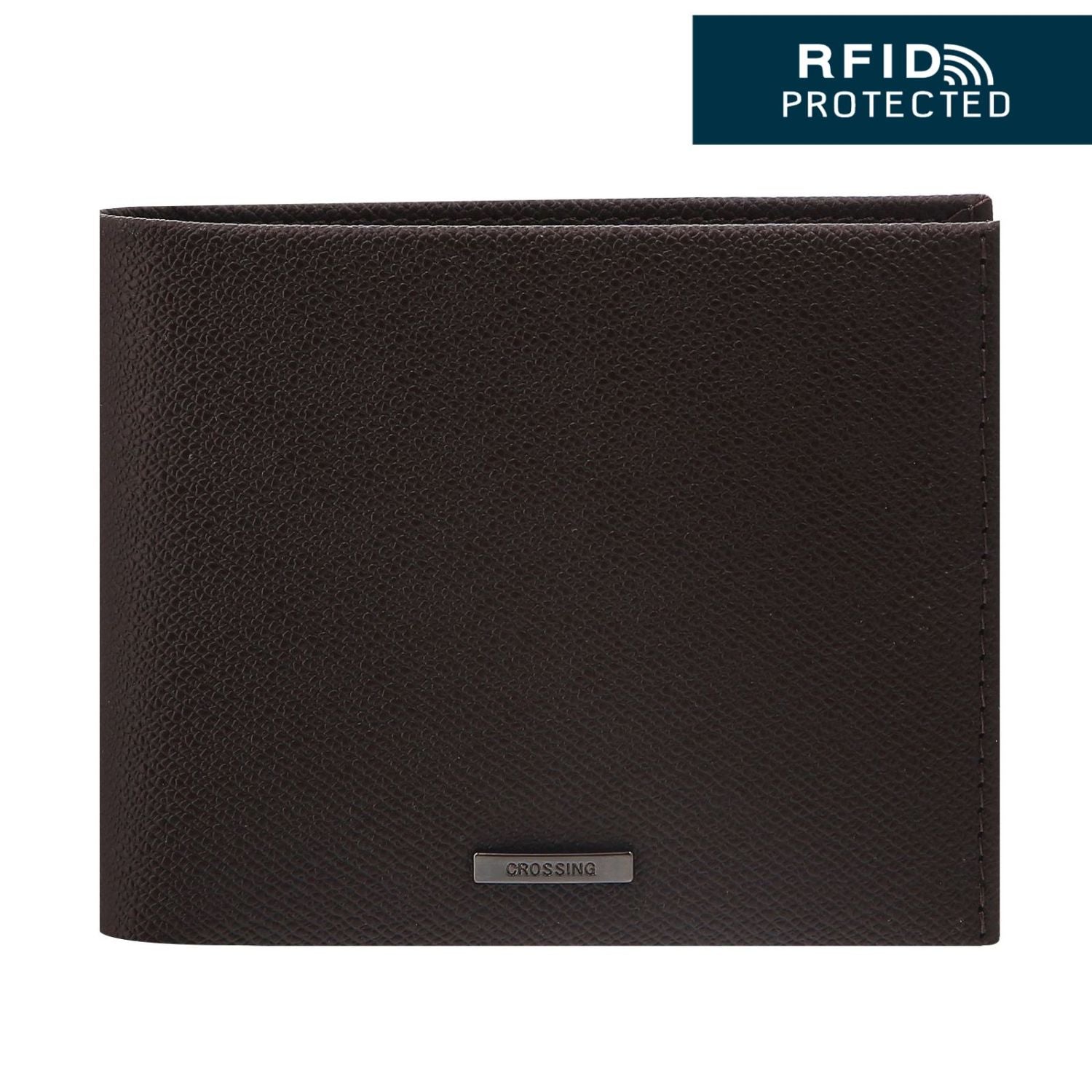 Crossing Elite Bi-fold Leather Wallet [12 Card Slots] RFID - Chocolate