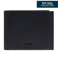 Crossing Elite Bi-fold Leather Wallet With Coin Pouch RFID - Black