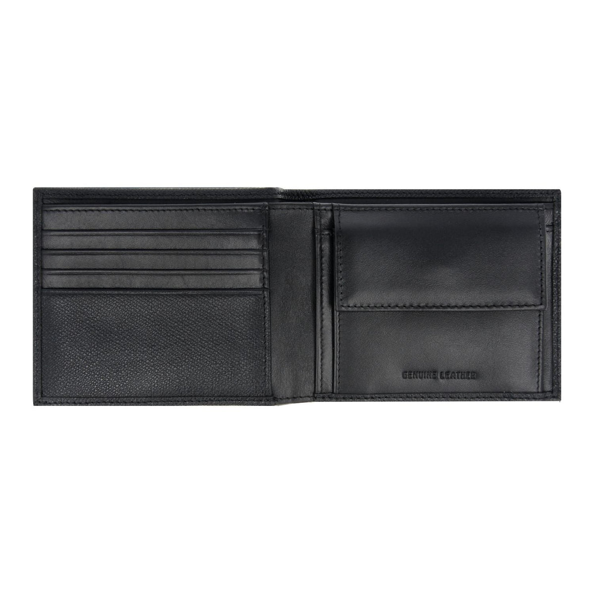 Crossing Elite Bi-fold Leather Wallet With Coin Pouch RFID - Black