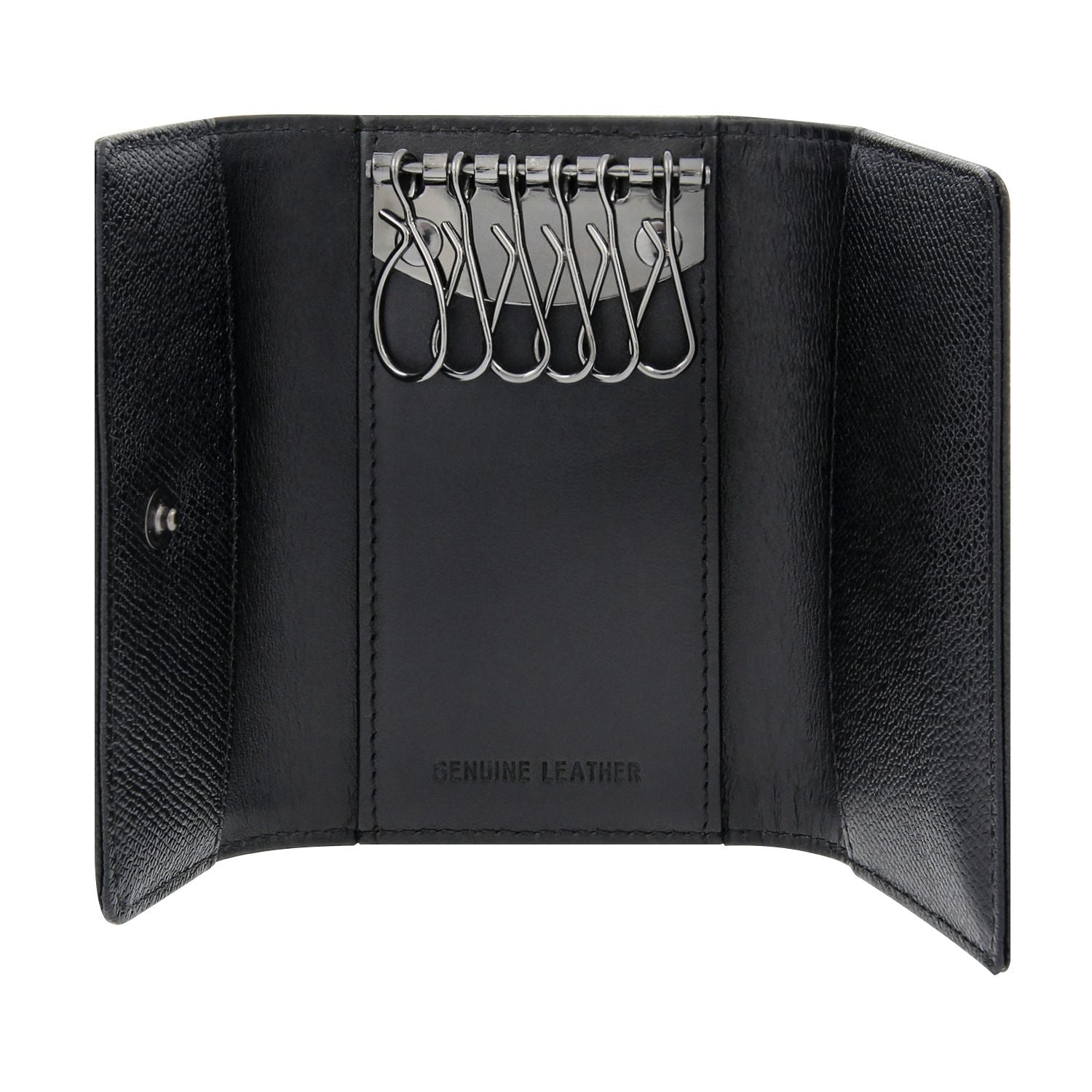 Crossing Elite Leather Key Holder With Card Pockets  - Black