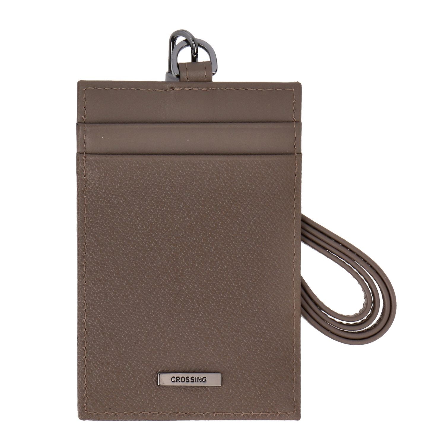 Crossing Elite Leather Lanyard - Dark Khaki