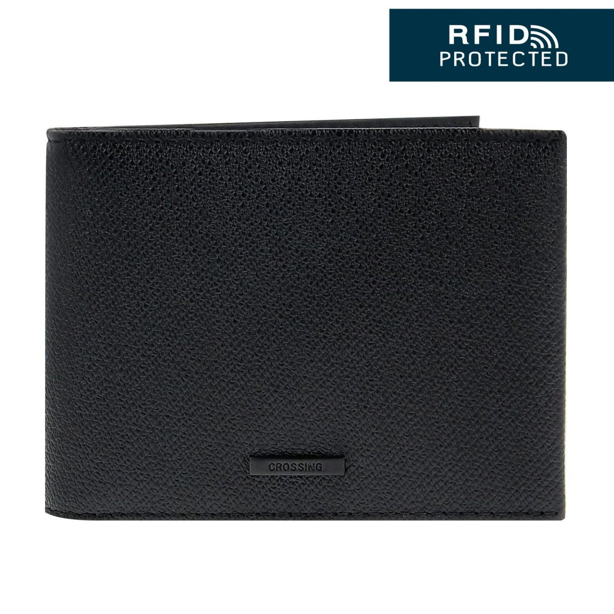 Crossing Elite Leather Money Clip Leather Wallet RFID - Black