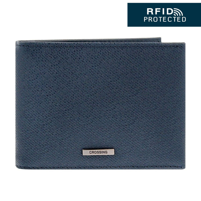 Crossing Elite Slim Leather Wallet With Coin Pocket [5 Card Slots] RFID - Jeans