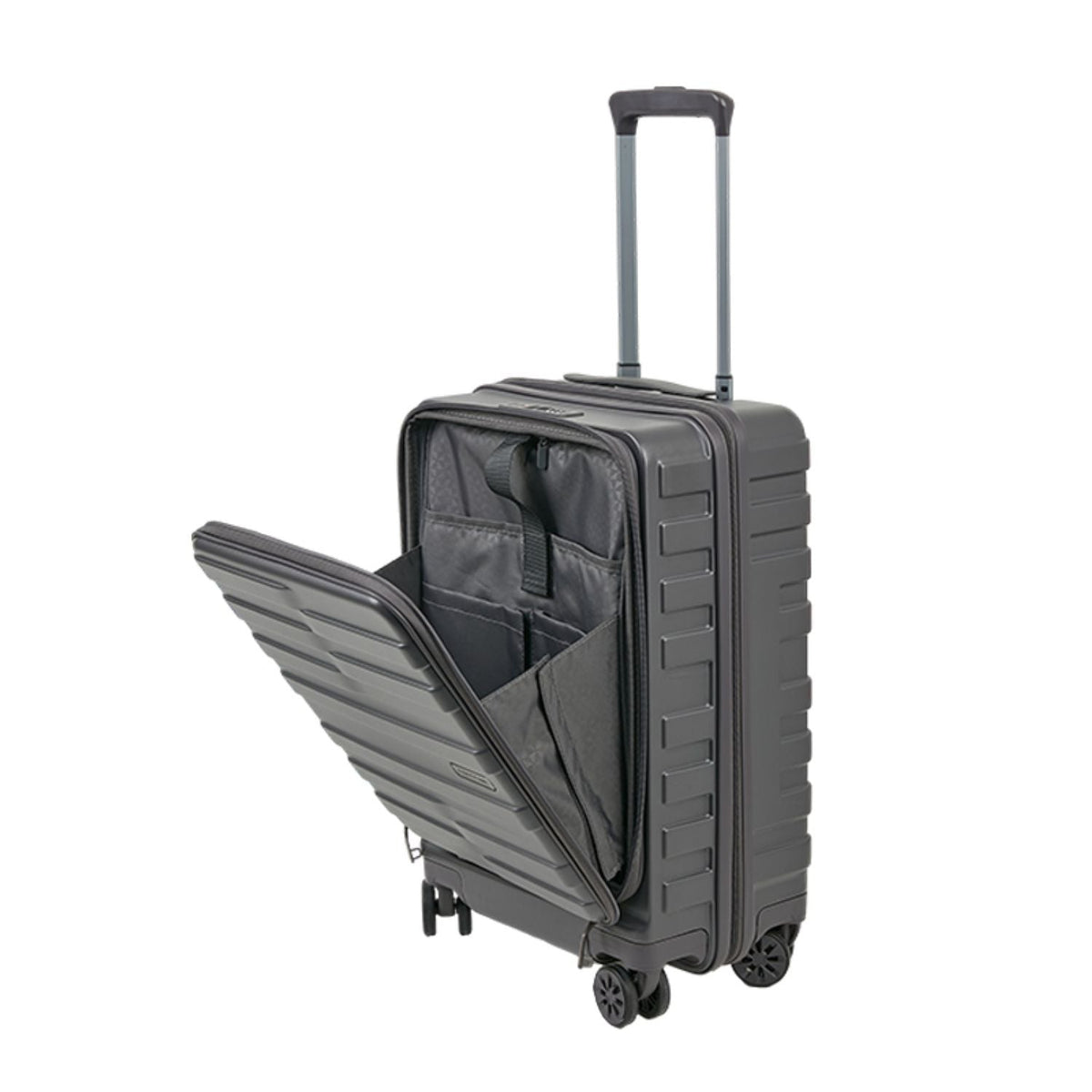 Crossing Groov Pc Trunk 20" Carry On Luggage With Front Access Opening - Dark Grey
