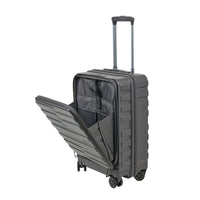 Crossing Groov Pc Trunk 20" Carry On Luggage With Front Access Opening - Dark Grey