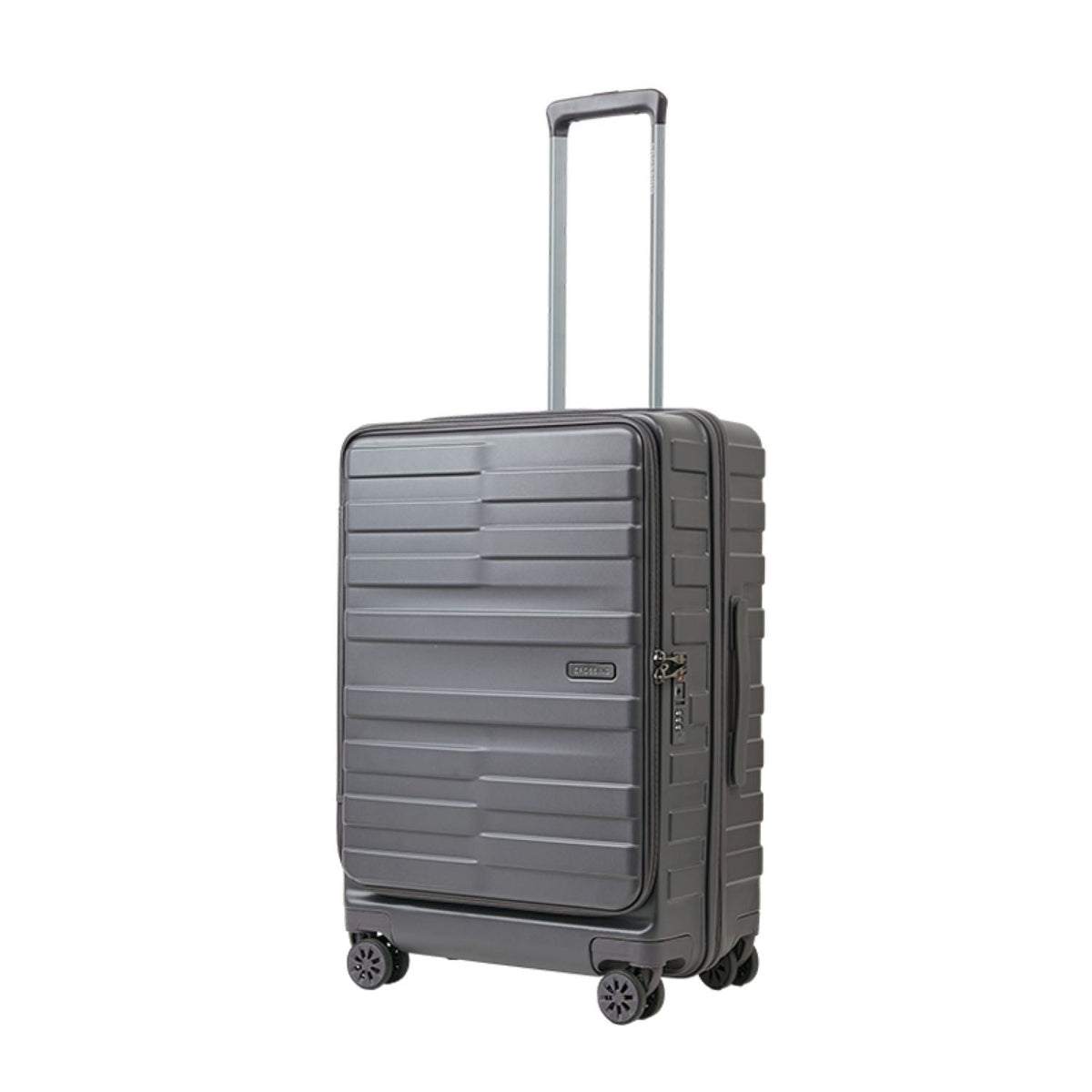 Crossing Groov Pc Trunk 20" Carry On Luggage With Front Access Opening - Dark Grey