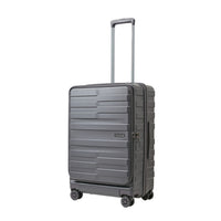 Crossing Groov Pc Trunk 20" Carry On Luggage With Front Access Opening - Dark Grey