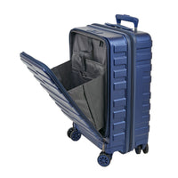 Crossing Groov Pc Trunk 20" Carry On Luggage With Front Access Opening - Stone Blue
