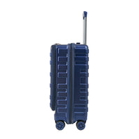 Crossing Groov Pc Trunk 20" Carry On Luggage With Front Access Opening - Stone Blue