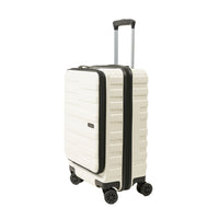 Crossing Groov Pc Trunk 20" Carry On Luggage With Front Access Opening - White