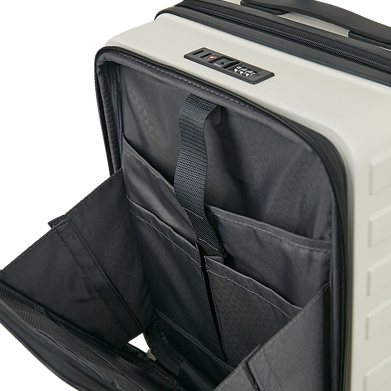 Crossing Groov Pc Trunk 20" Carry On Luggage With Front Access Opening - White
