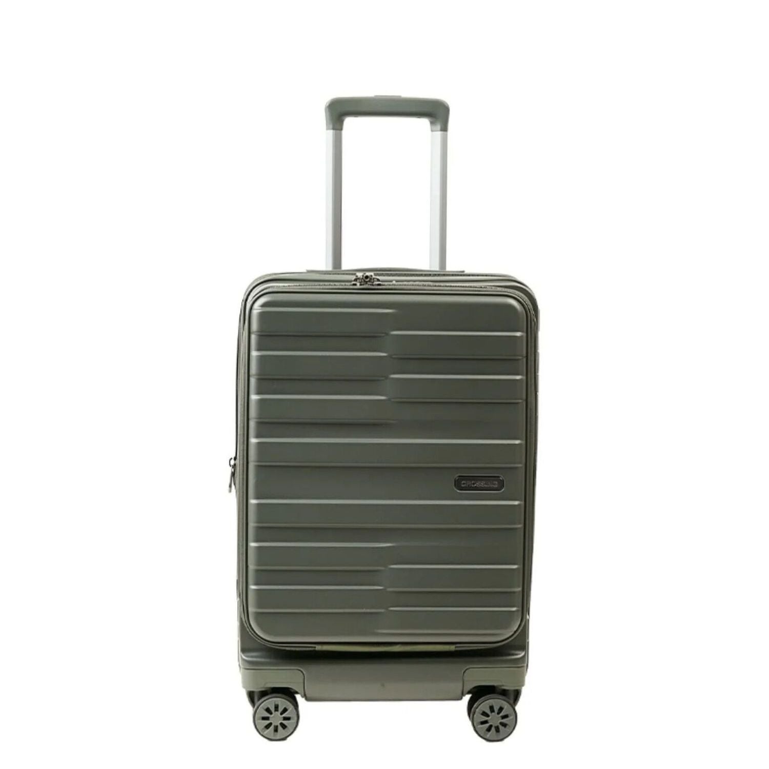 Crossing Groov Pc Trunk 20" Carry On Luggage With Front Access Opening - Army Green