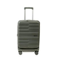 Crossing Groov Pc Trunk 20" Carry On Luggage With Front Access Opening - Army Green
