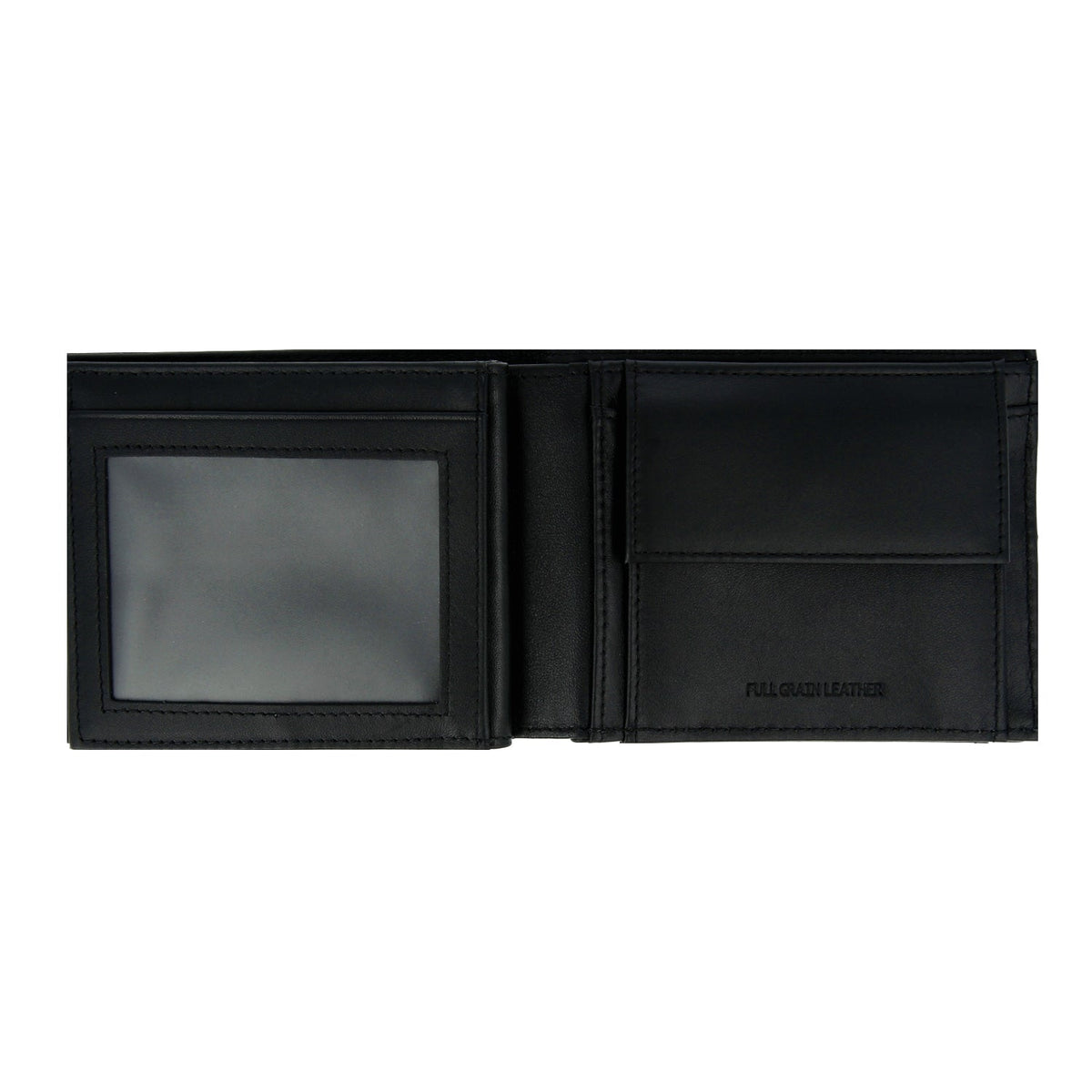 Crossing Infinite Bi-Fold Leather Wallet With Flap And Coin Pouch RFID - Black