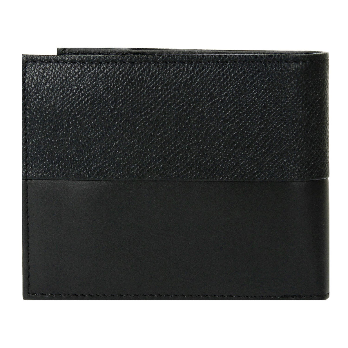 Crossing Infinite Bi-Fold Leather Wallet With Flap And Coin Pouch RFID - Black