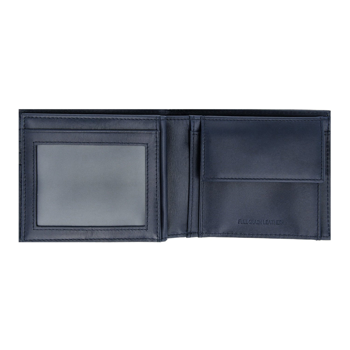 Crossing Infinite Bi-Fold Leather Wallet With Flap And Coin Pouch RFID - Blue