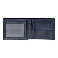 Crossing Infinite Bi-Fold Leather Wallet With Flap And Coin Pouch RFID - Blue