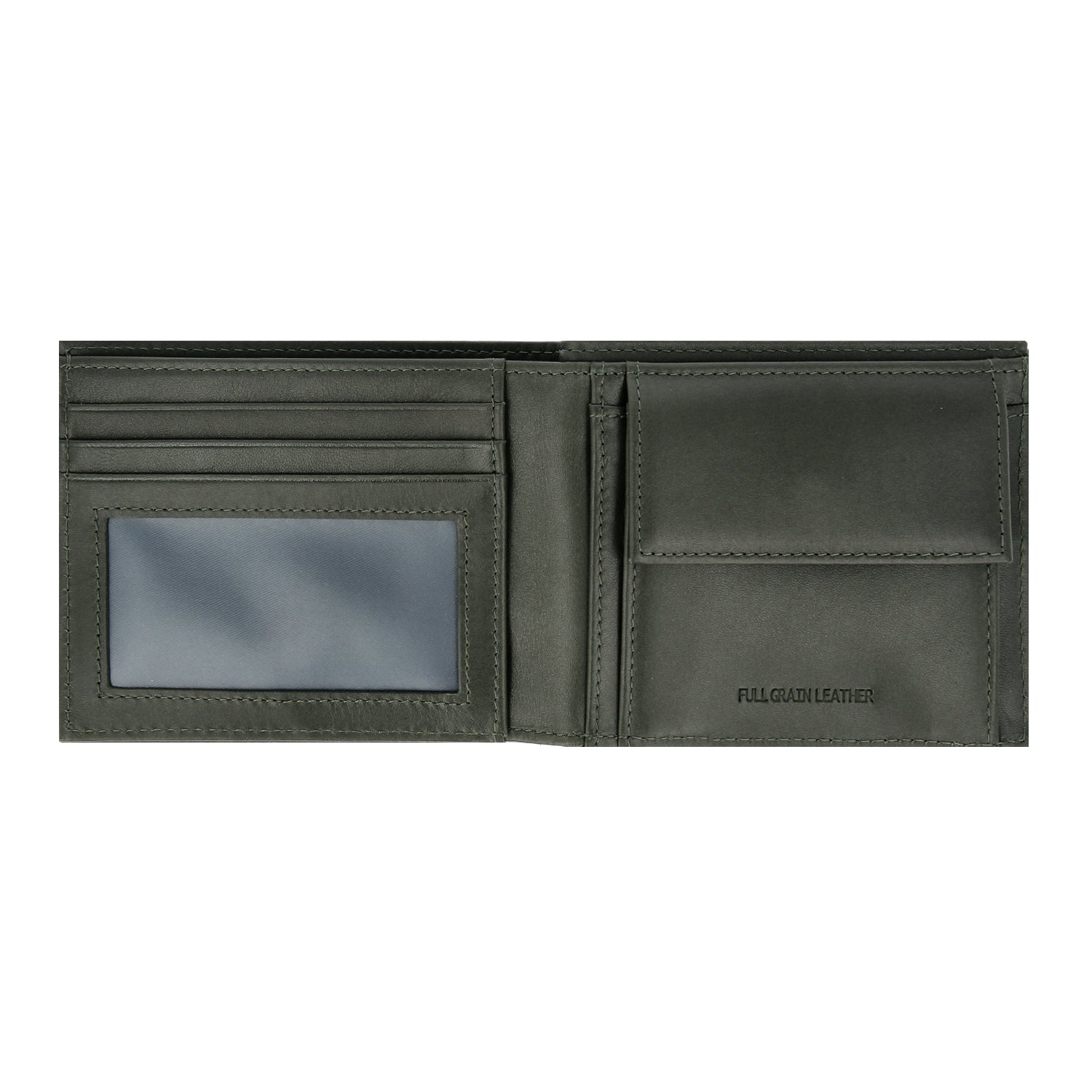 Crossing Infinite Bi-Fold Leather Wallet With Window And Coin Pocket RFID - Khaki