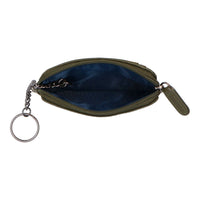 Crossing Infinite Leather Key Coin Pouch With Card Slots RFID - Khaki