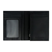 Crossing Infinite Short Leather Wallet With Coin Pouch RFID - Black
