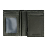 Crossing Infinite Short Leather Wallet With Coin Pouch RFID - Khaki