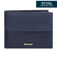 Crossing Infinite Slim Leather Wallet With Coin Pocket [5 Card Slots] RFID - Blue