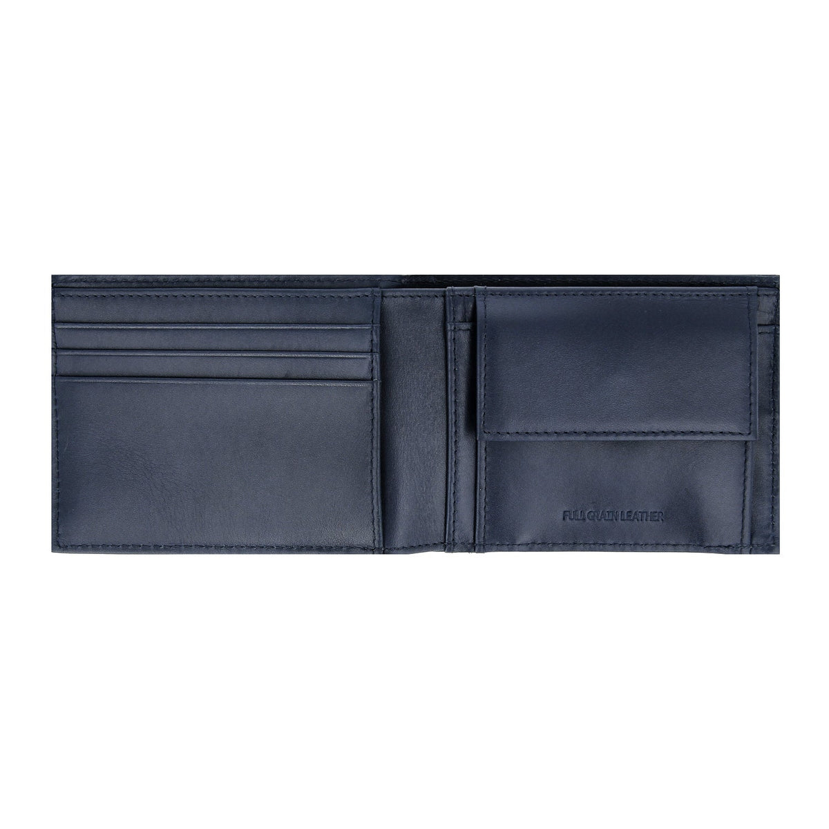 Crossing Infinite Slim Leather Wallet With Coin Pocket [5 Card Slots] RFID - Blue
