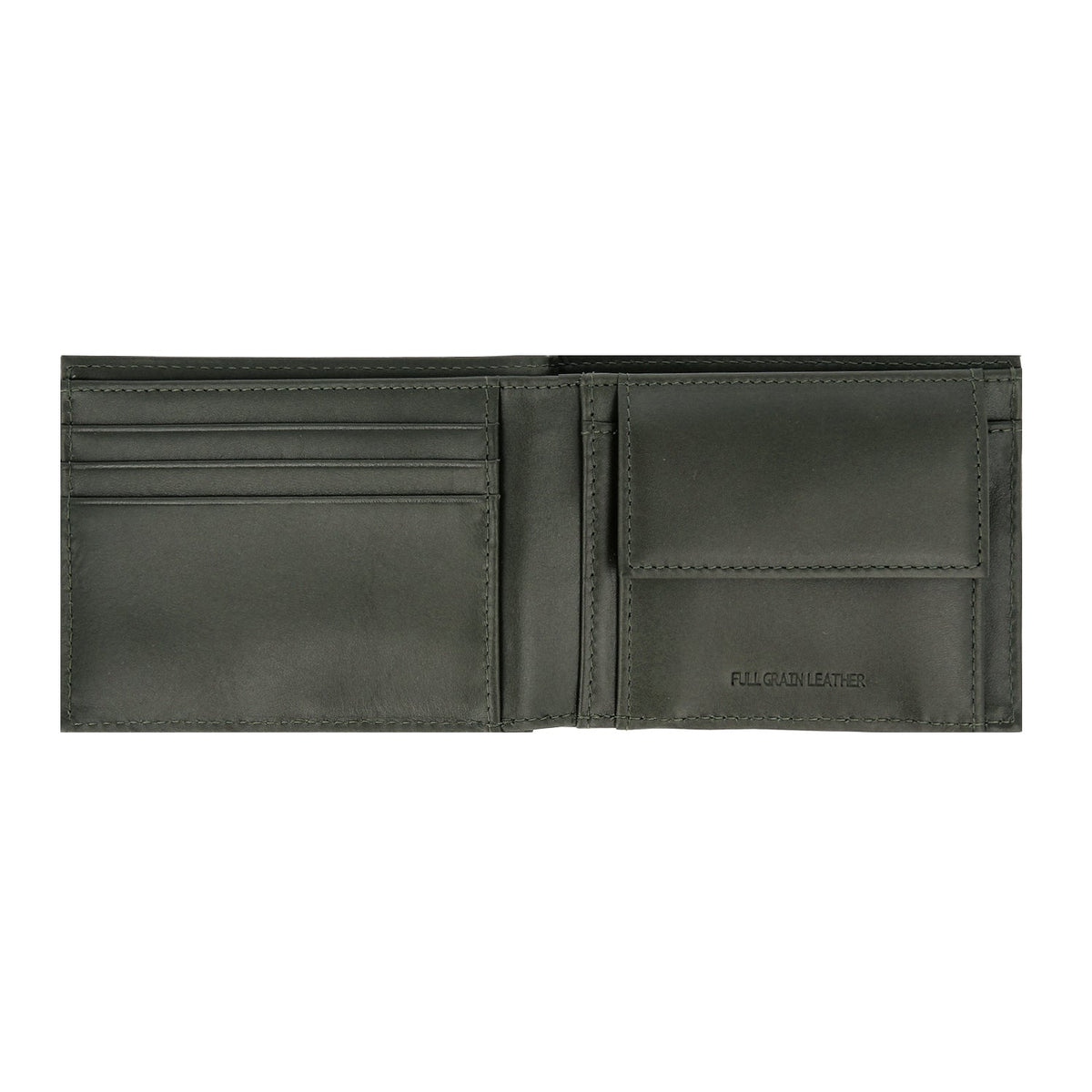Crossing Infinite Slim Leather Wallet With Coin Pocket [5 Card Slots] RFID - Khaki