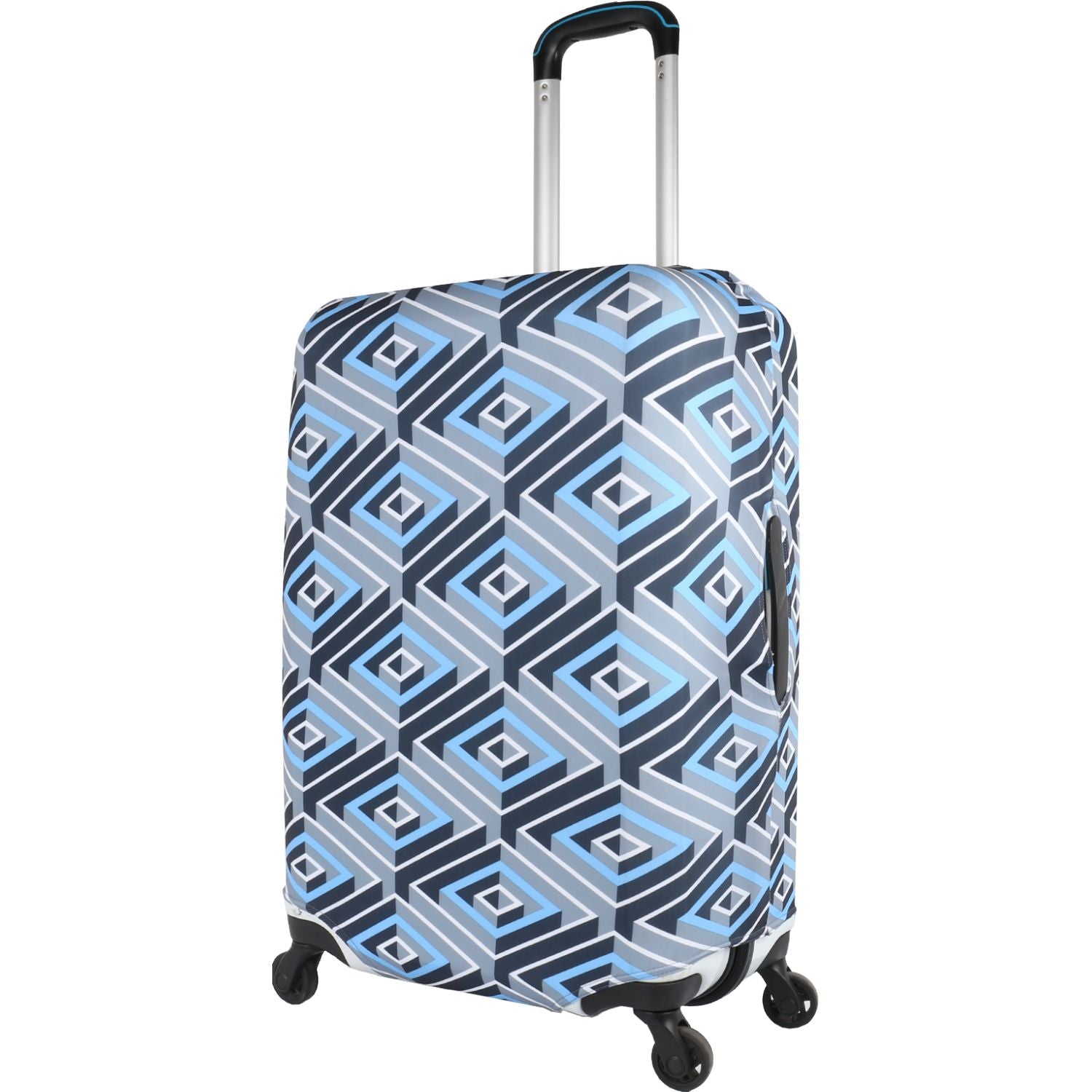 Crossing Luggage Cover Medium - Geometric Square Pattern (23"-25")