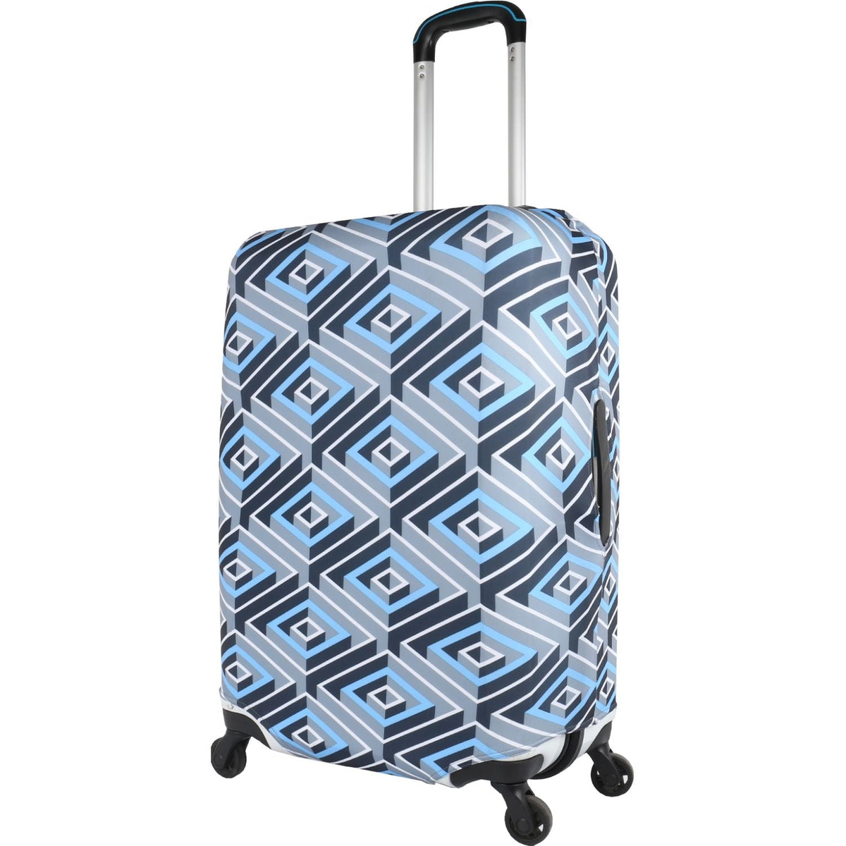 Crossing Luggage Cover Medium - Geometric Square Pattern (23"-25")
