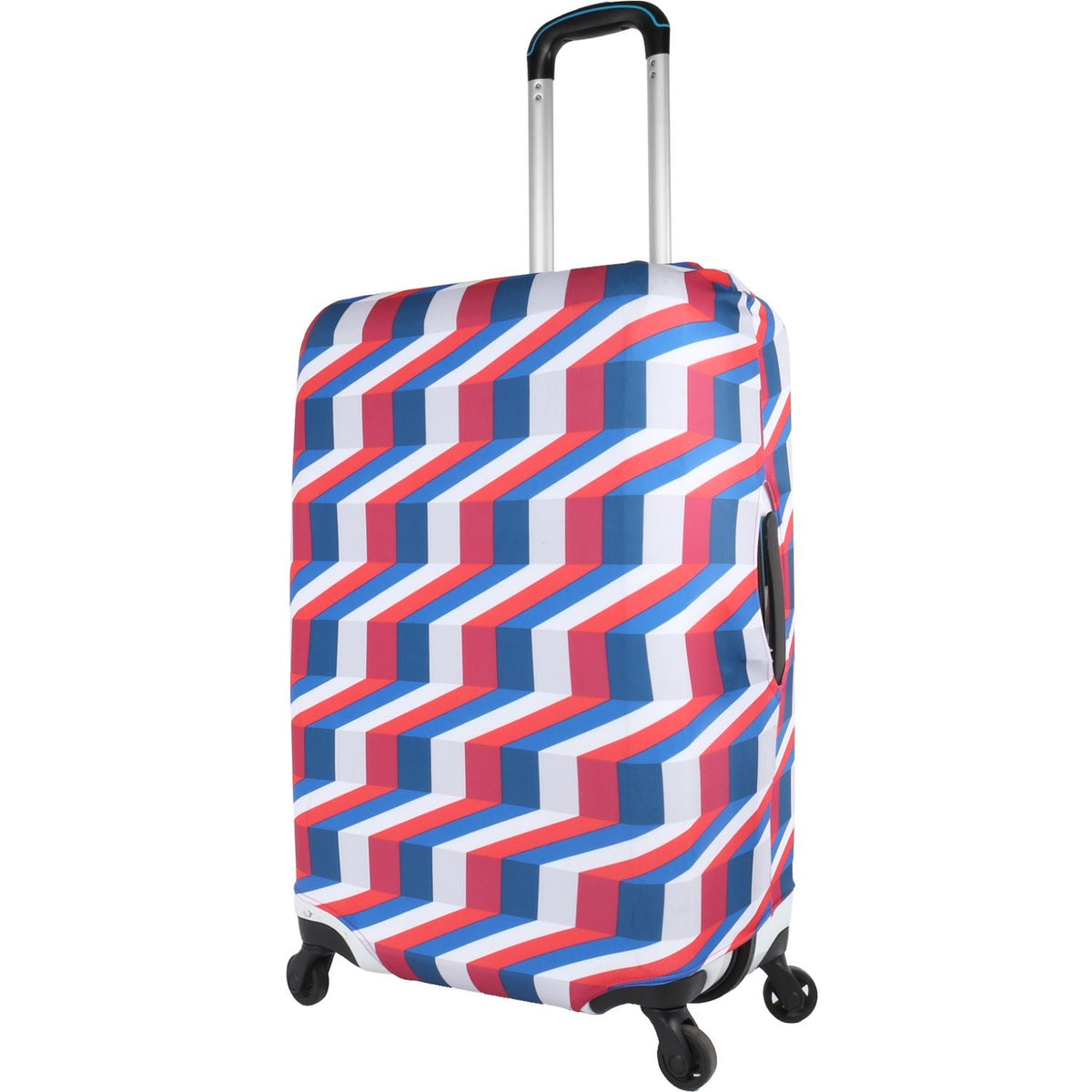Crossing Luggage Cover Medium - Geometric Stairs Pattern (23"-25")