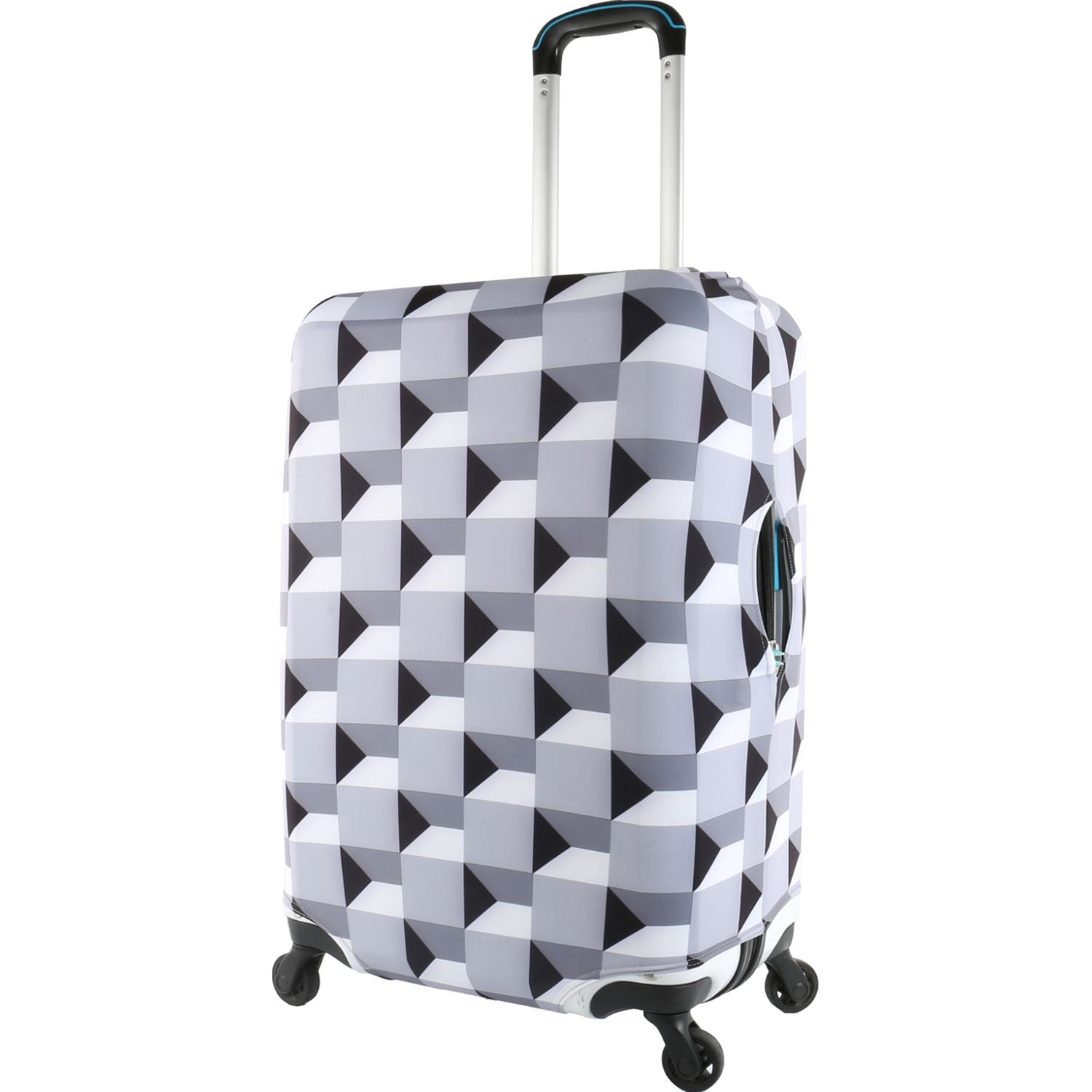 Crossing Luggage Cover Small V3 (18"- 21") - Geometric Cubes Pattern