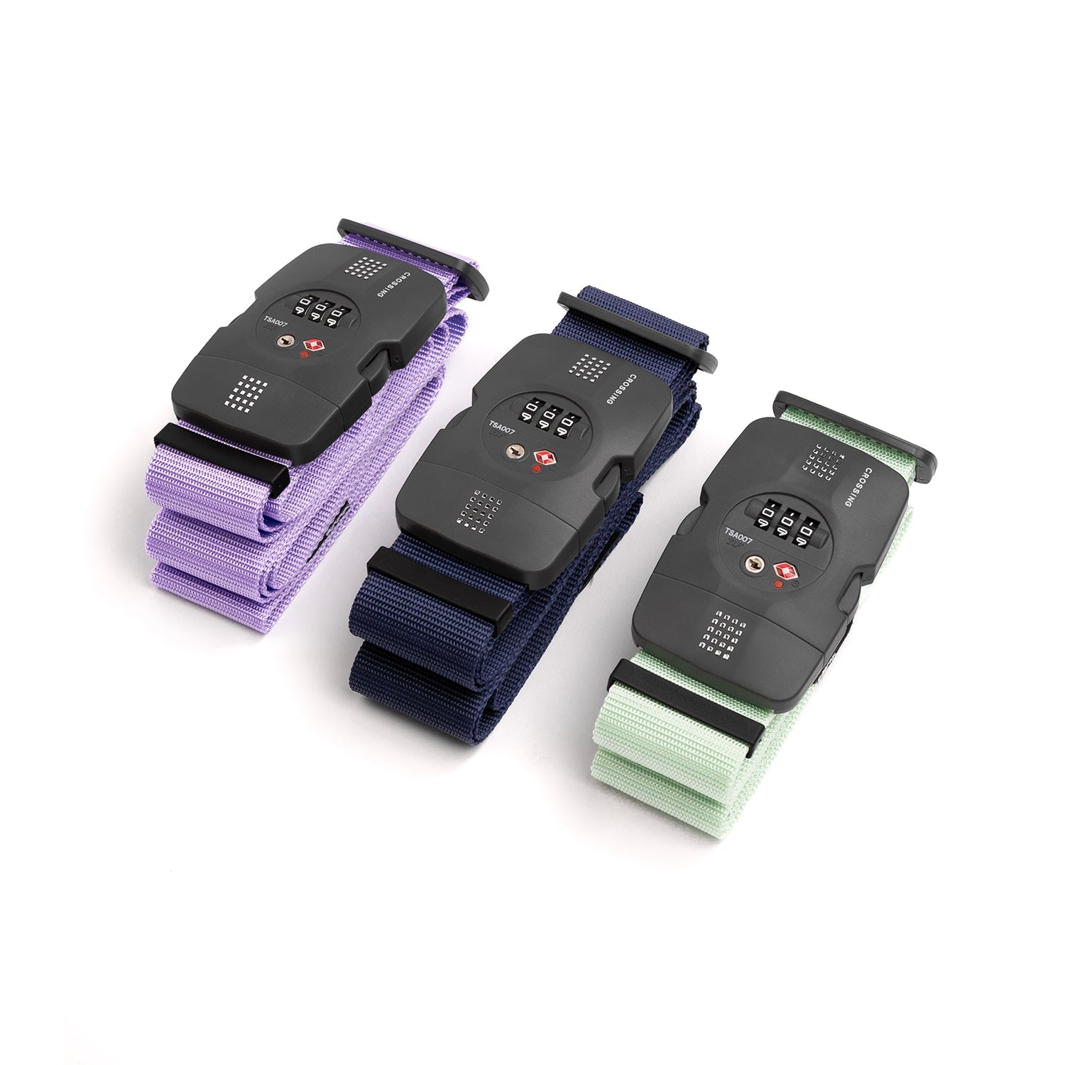 Crossing Luggage Strap With 3 Dial TSA Lock - Navy