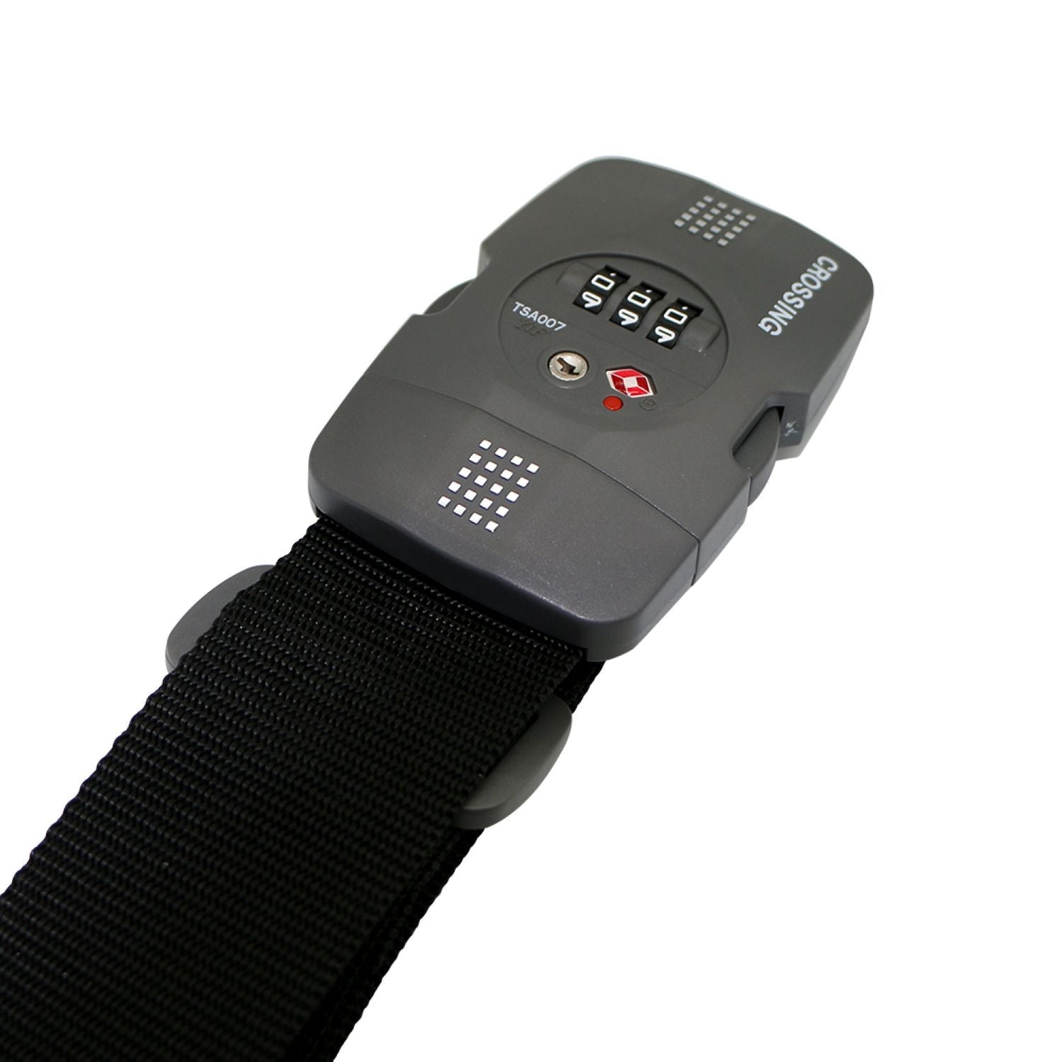 Crossing Luggage Strap With 3 Dial TSA Lock - Black