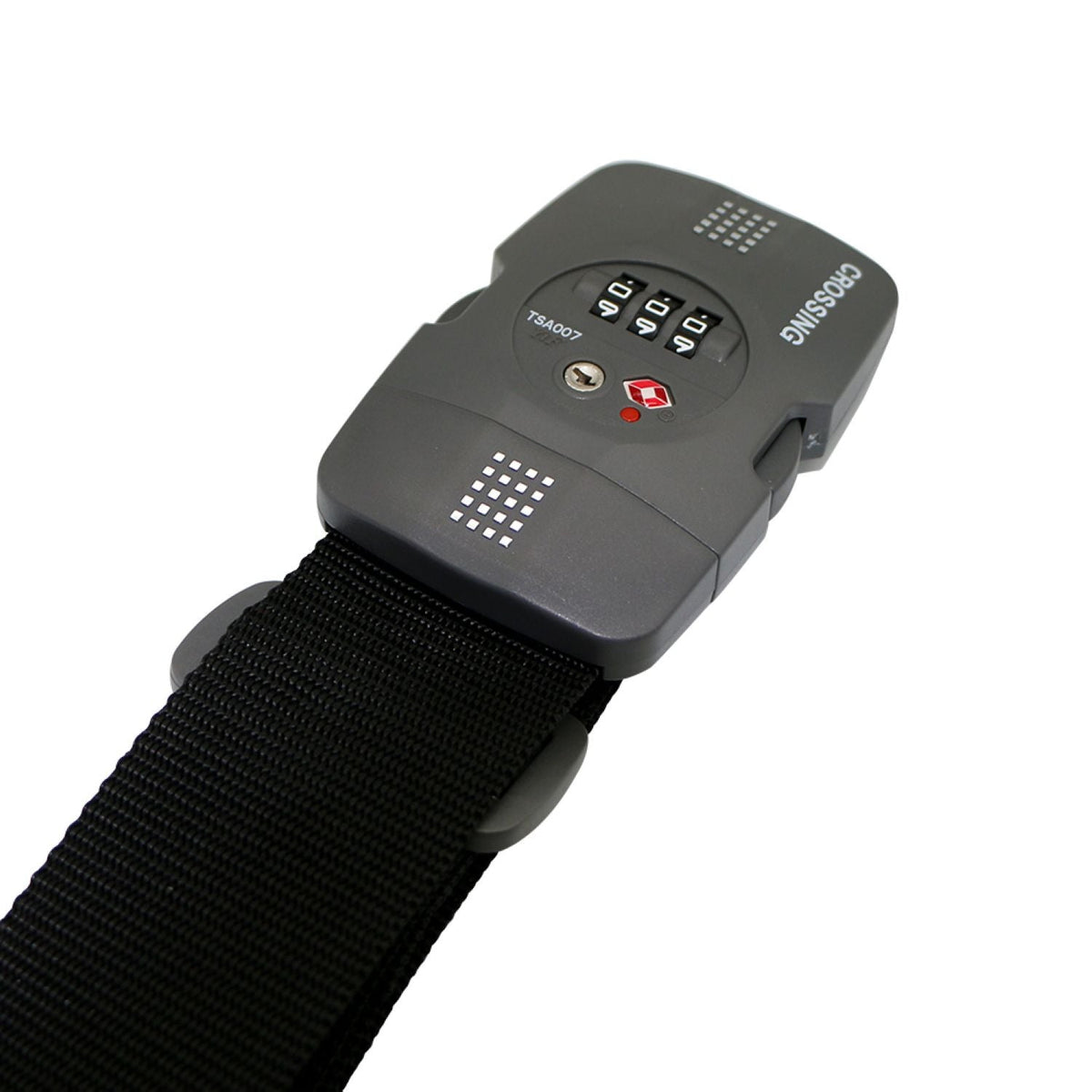 Crossing Luggage Strap With 3 Dial TSA Lock - Black
