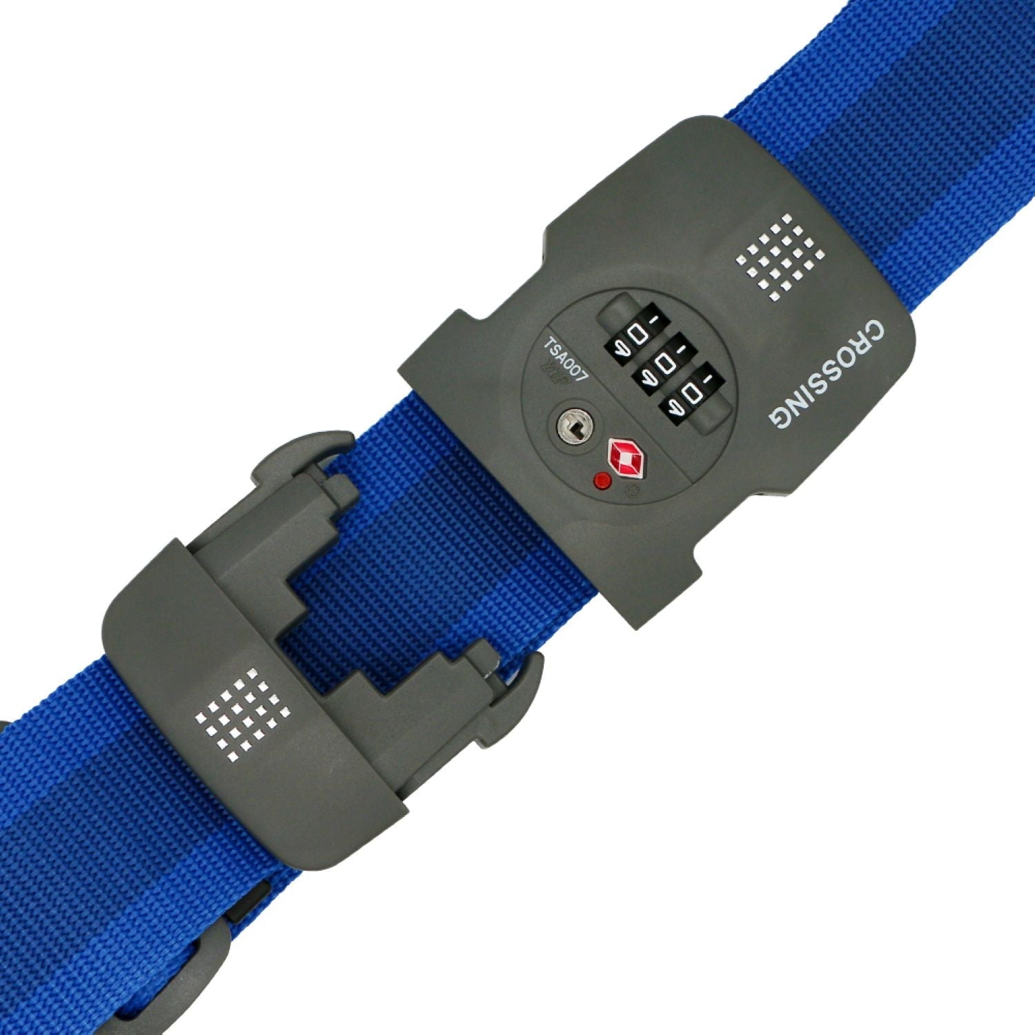 Crossing Luggage Strap With 3 Dial TSA Lock - Blue