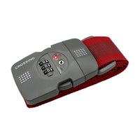 Crossing Luggage Strap With 3 Dial TSA Lock - Burgundy