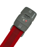 Crossing Luggage Strap With 3 Dial TSA Lock - Burgundy