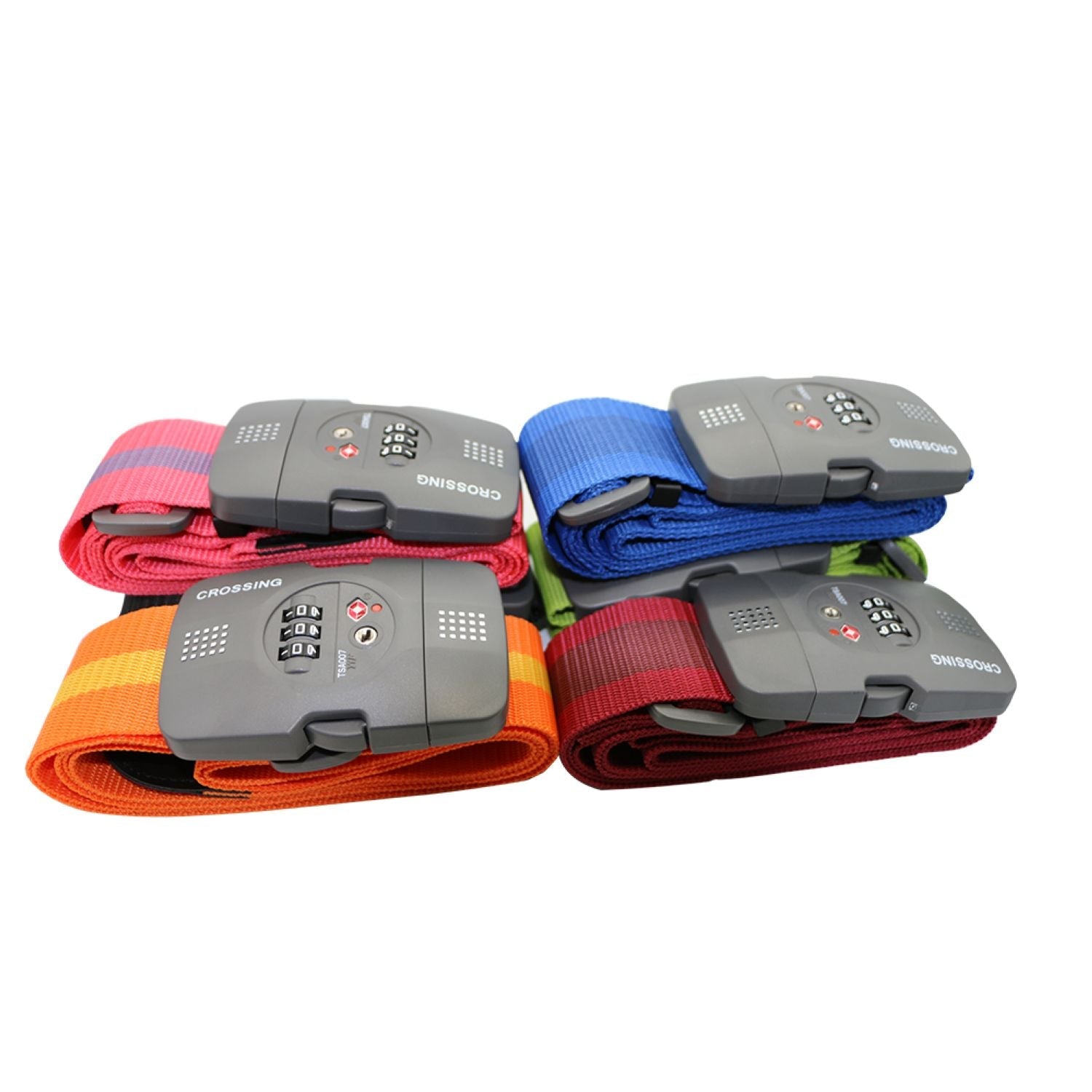 Crossing Luggage Strap With 3 Dial TSA Lock - Green