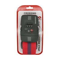 Crossing Luggage Strap With 3 Dial TSA Lock - Pink