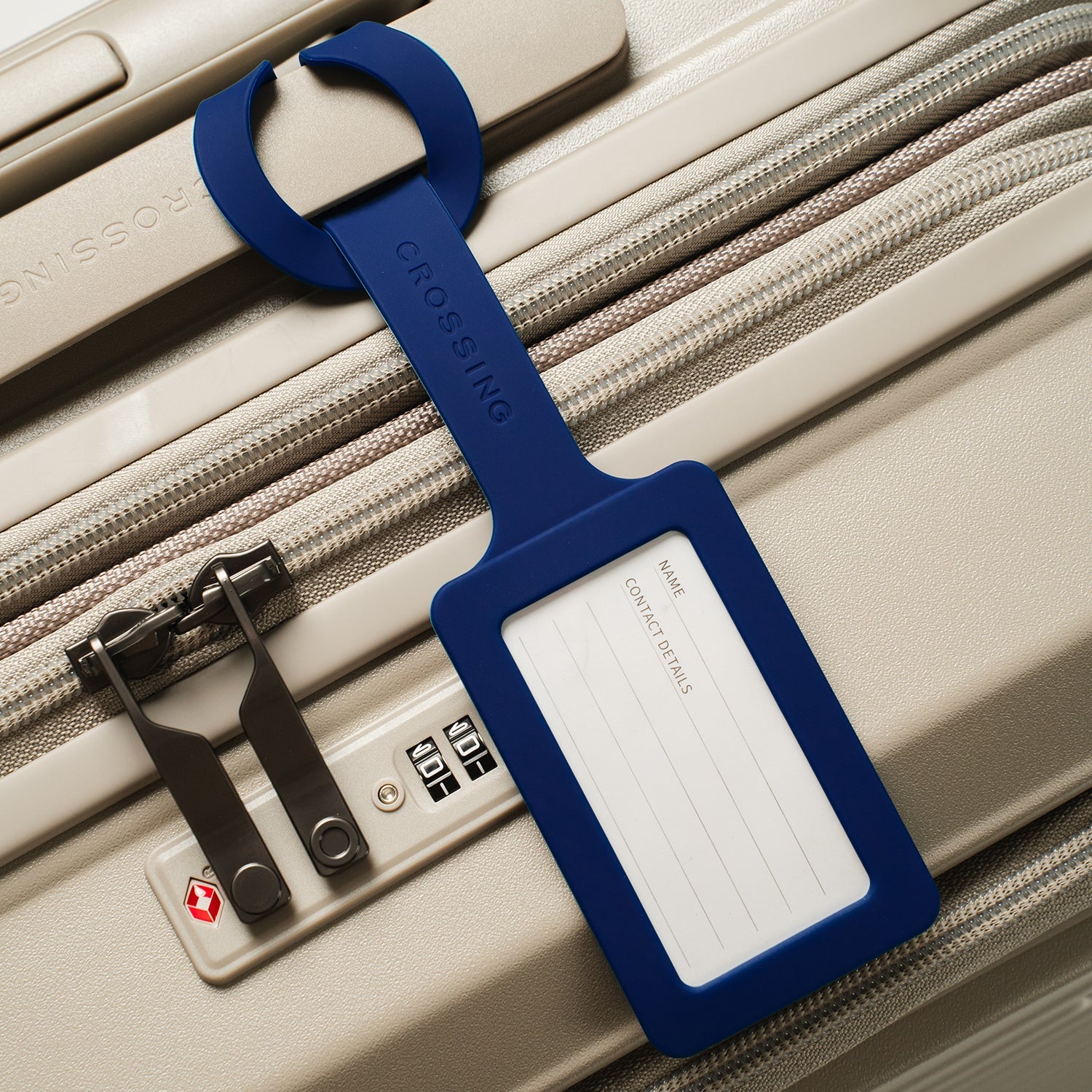 Crossing Luggage Tag - Navy